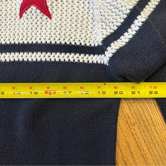 Vintage Knit Christopher & Banks Americana USA Sweater Red White Blue Large - Picture 9 of 11